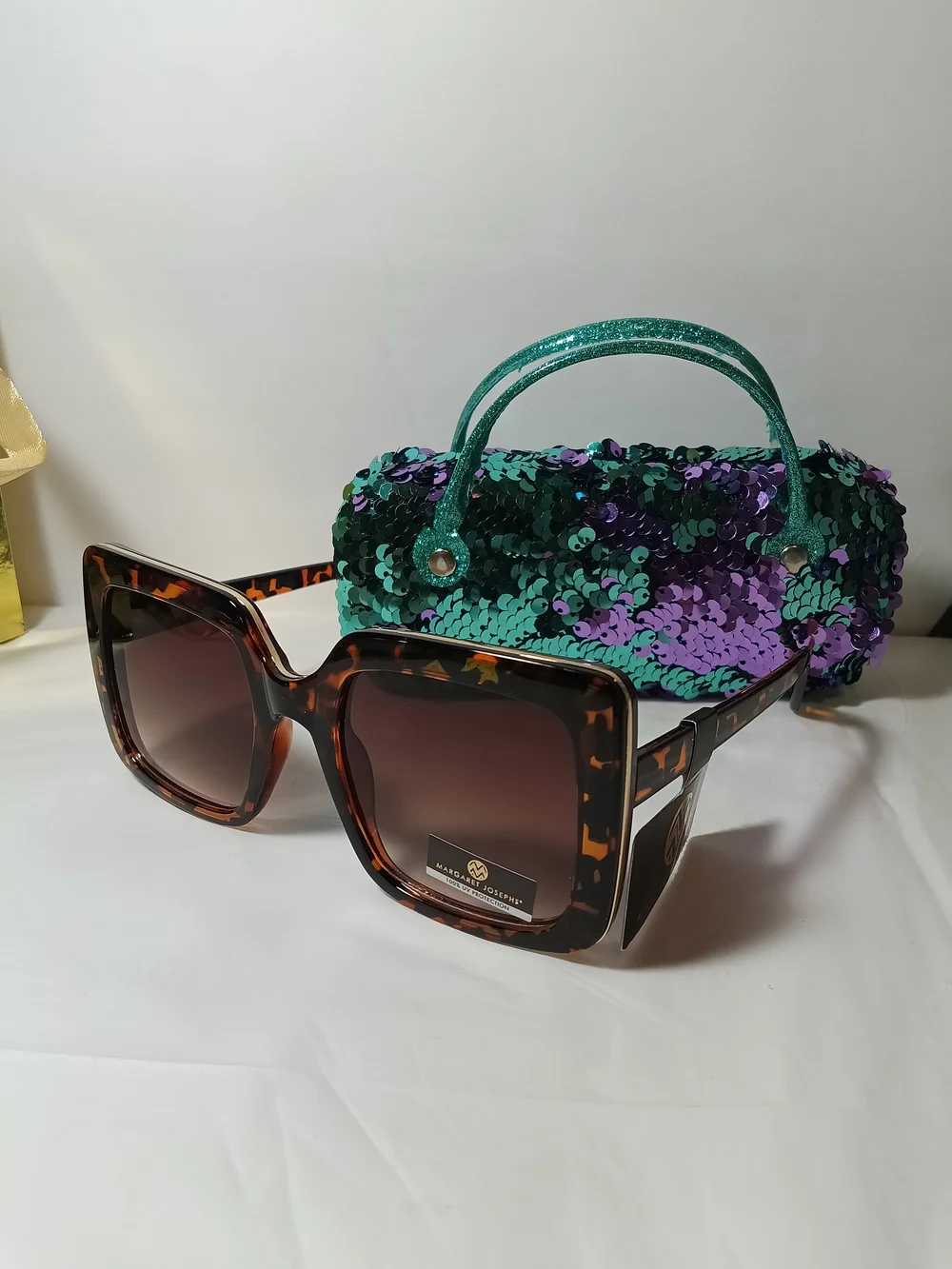 Margaret Josephs Women's Designer Square Sunglasses 100% UV Protection NWT